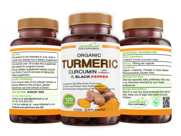 Turmeric Curcumin, Ginger and Black Pepper